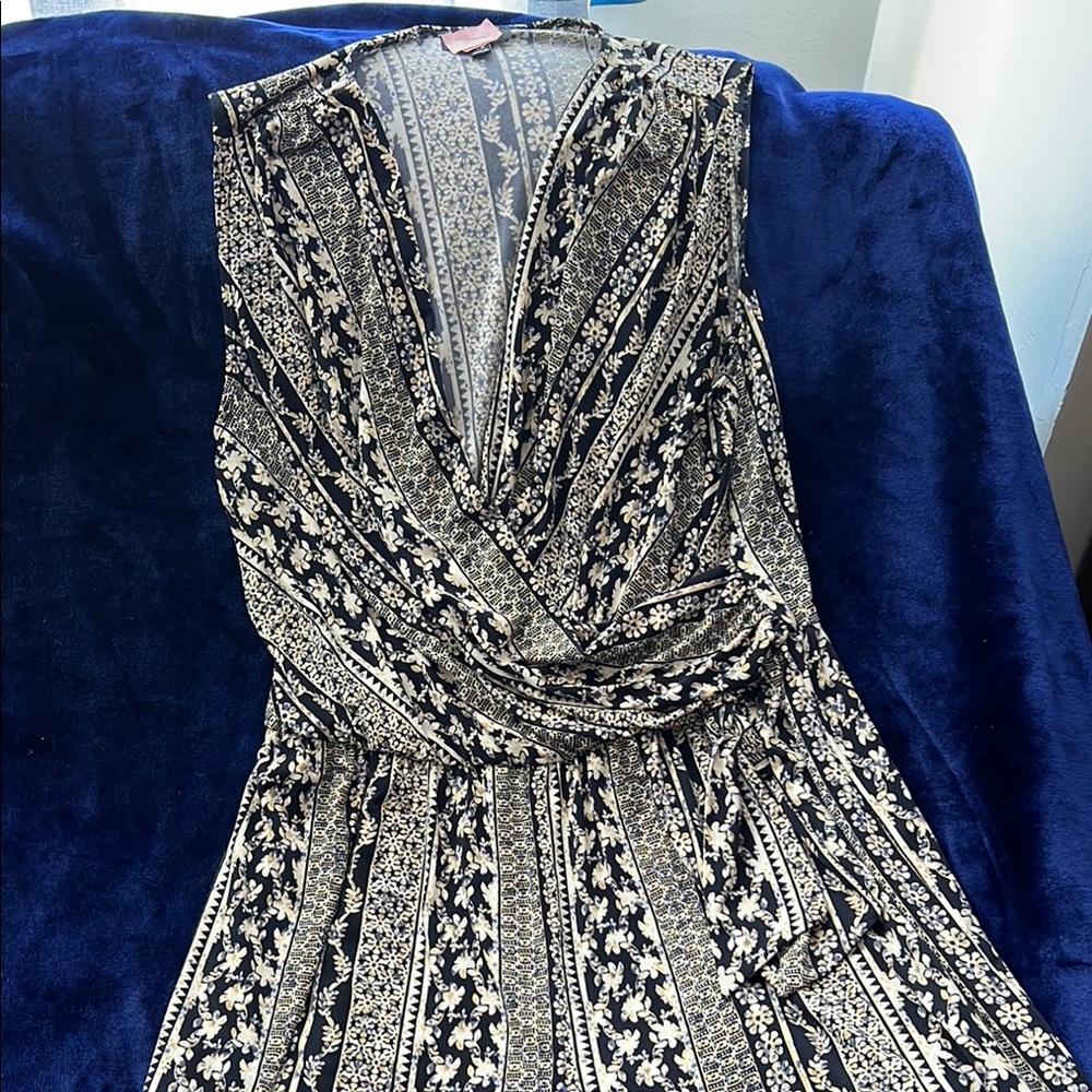 Connected Apparel Black and White Sheath Jumpsuit